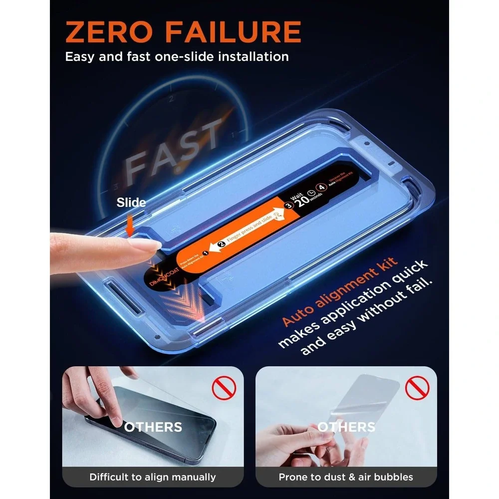 DIMONCOAT 4-PACK TOP 9H+ Glass for iPhone‎ 14 Pro Max Privacy Screen Protector